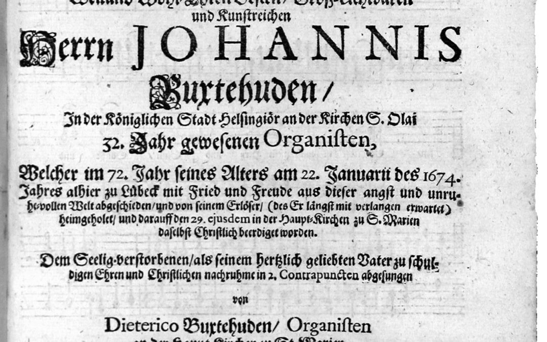 Dietrich Buxtehude Mit Fried und Freud ich fahr dahin, BuxWV 76